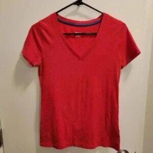 Red V Neck Shirt Size M